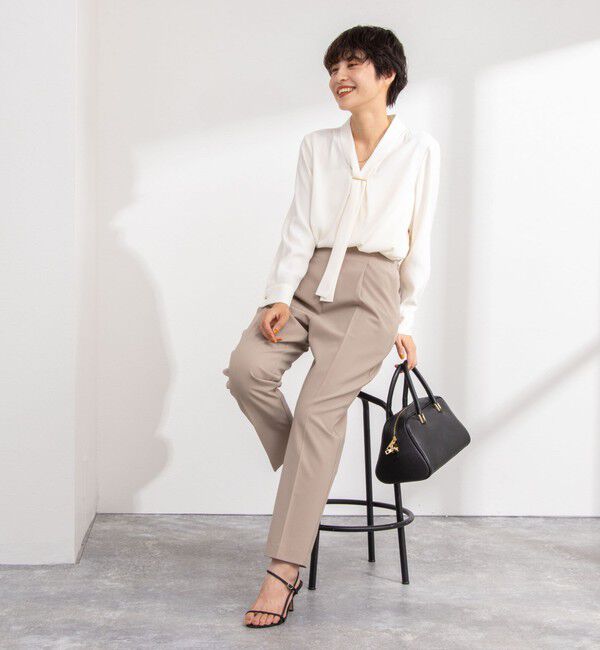 NOLLEY'S sophi「ウォッシャブルストレッチツイルインゴムパンツ」|チノ|