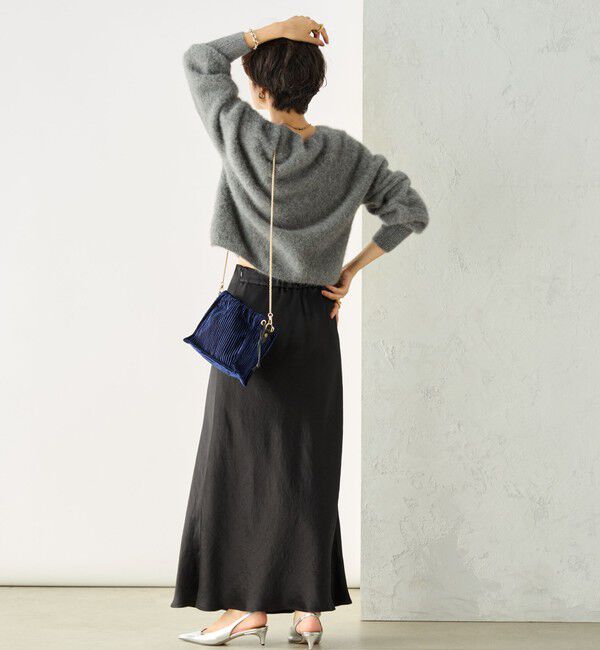 NOLLEY'S sophi「《オールシーズン対応》ウォッシャブルブライトサテンナロースカート」|スカート|