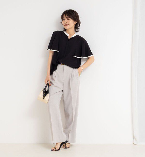 NOLLEY'S sophi「バックサテンフレアスリーブブラウス」|シャツ・ブラウス|