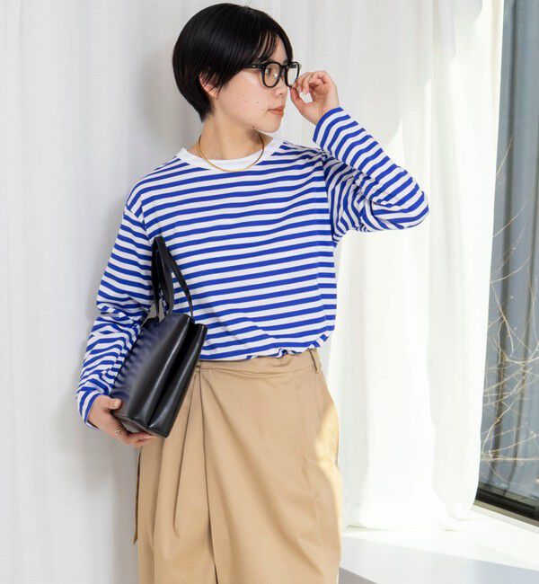 Rie Miller「ウォッシャブルロングスリーブTシャツGIZA COTTON」|Tシャツ・カットソー|