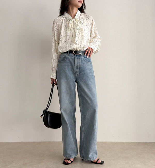 fredy emue「ハートドットボウタイブラウス」|シャツ・ブラウス|