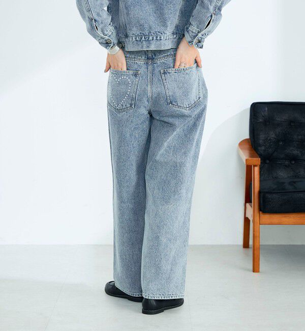 fredy emue「《セットアップ対応》ワイドテーパードデニムパンツ」|デニム|