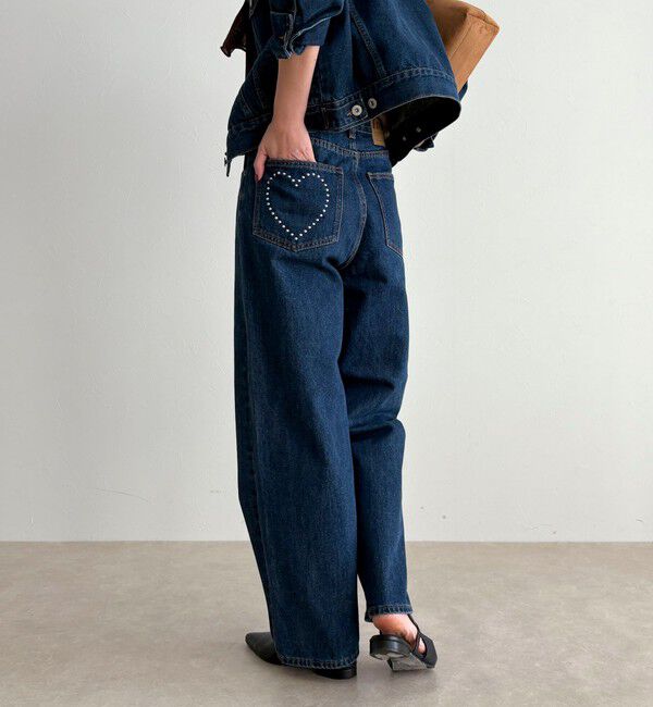 fredy emue「《セットアップ対応》ワイドテーパードデニムパンツ」|デニム|