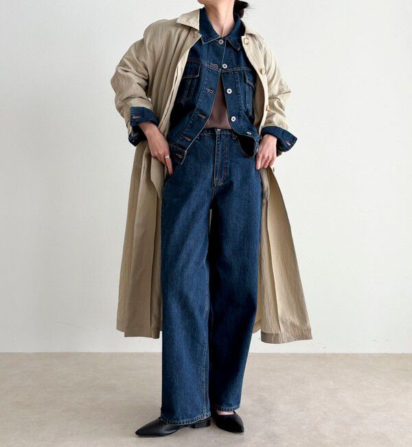 fredy emue「《セットアップ対応》ワイドテーパードデニムパンツ」|デニム|