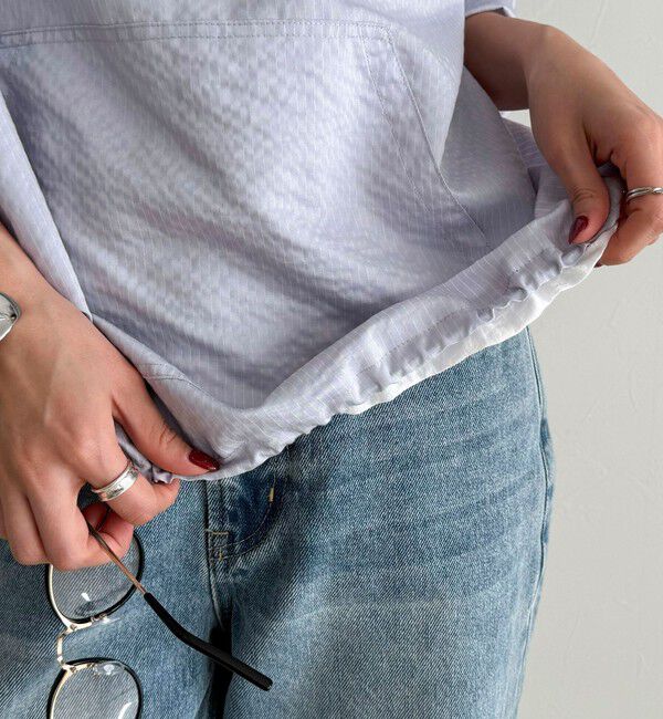 fredy emue「ストライプアノラックシャツブルゾン」|シャツ・ブラウス|