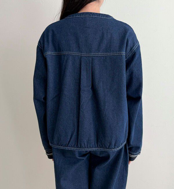 fredy emue「【GEVACO/ゲバコ】ノーカラーデニムジャケット」|デニムジャケット|