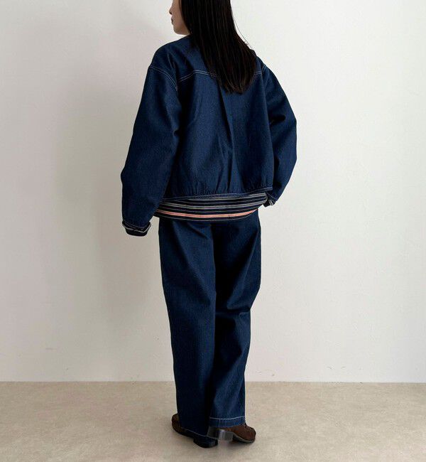 fredy emue「【GEVACO/ゲバコ】ノーカラーデニムジャケット」|デニムジャケット|