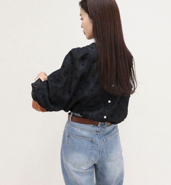 fredy emue「【大人気シリーズの最新作】バック釦配色ギャザーブラウス」|シャツ・ブラウス|