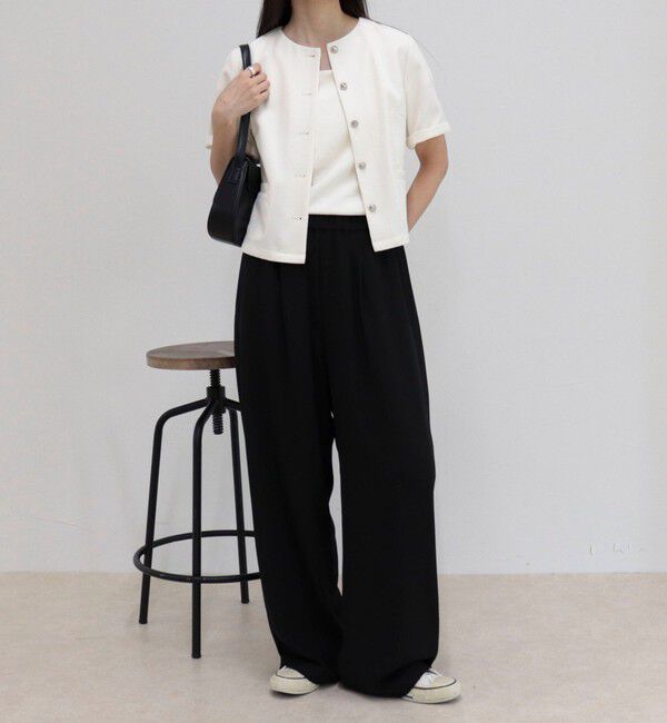 fredy emue「【@sora_522m企画】ノーカラーハーフスリーブジャケット」|ノーカラージャケット|