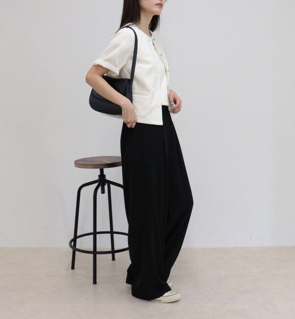 fredy emue「【@sora_522m企画】ノーカラーハーフスリーブジャケット」|ノーカラージャケット|