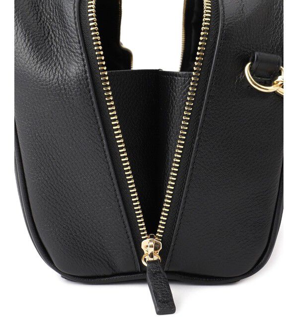 SALON adam et rope'「【WEB限定】【WS（ドゥーブル）】チャーム付きナチュラルレザー2WAYキューブバッグ」|ショルダー・メッセンジャー|