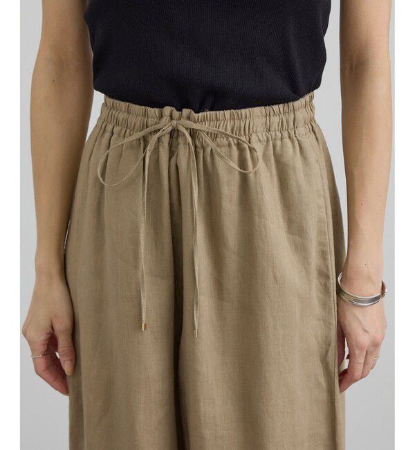 SALON adam et rope'「【WEB限定】ヨーロピアンリネンリラクシーワイドパンツ」|チノ|