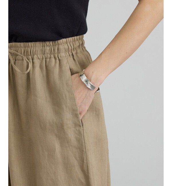 SALON adam et rope'「【WEB限定】ヨーロピアンリネンリラクシーワイドパンツ」|チノ|