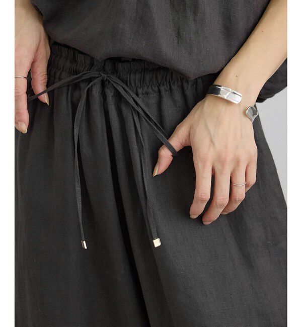 SALON adam et rope'「【WEB限定】ヨーロピアンリネンリラクシーワイドパンツ」|チノ|