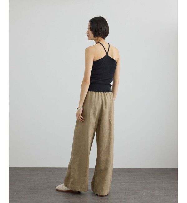 SALON adam et rope'「【WEB限定】ヨーロピアンリネンリラクシーワイドパンツ」|チノ|