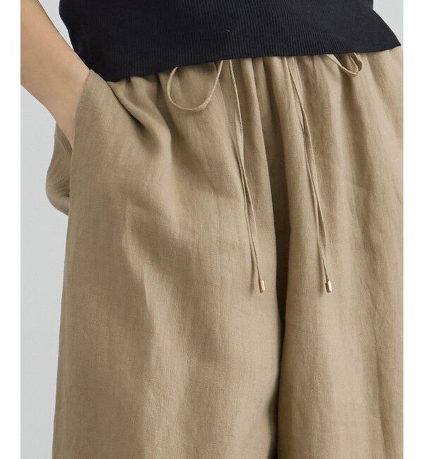 SALON adam et rope'「【WEB限定】ヨーロピアンリネンリラクシーワイドパンツ」|チノ|