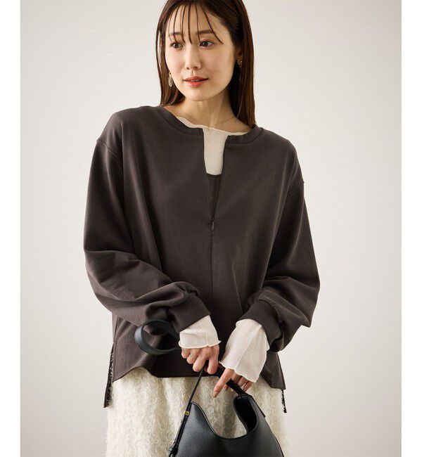 Rope&rsquo;Picnic「スキッパー裏毛プルオーバー」|スウェット・ジャージ|