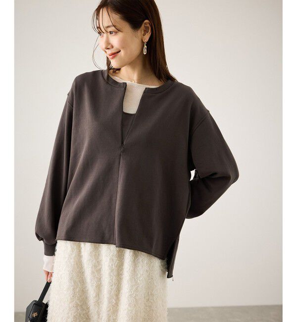 Rope&rsquo;Picnic「スキッパー裏毛プルオーバー」|スウェット・ジャージ|