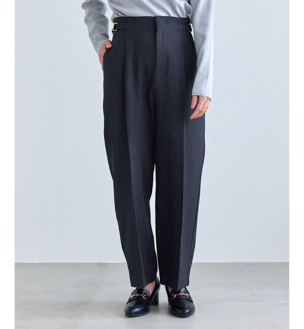 Rope&rsquo;Picnic「【低身長・小柄さんサイズ】クリアツイルワイドパンツ/入卒式・セレモニー・セットアップ対応」|チノ|