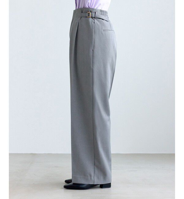 Rope&rsquo;Picnic「【低身長・小柄さんサイズ】クリアツイルワイドパンツ/入卒式・セレモニー・セットアップ対応」|チノ|