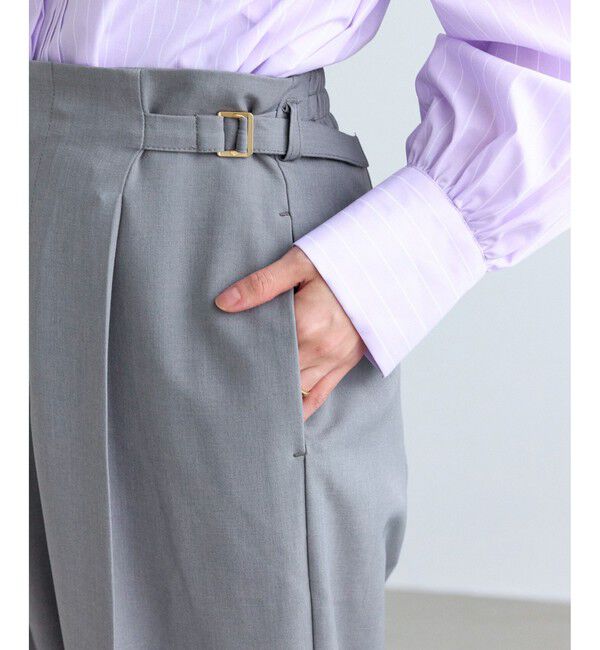 Rope&rsquo;Picnic「【低身長・小柄さんサイズ】クリアツイルワイドパンツ/入卒式・セレモニー・セットアップ対応」|チノ|