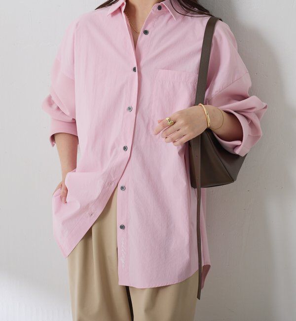  「【冬から着れる】ポンチドッキングシャツ」|シャツ・ブラウス|