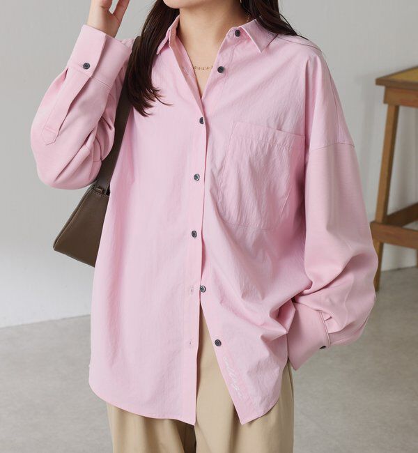  「【冬から着れる】ポンチドッキングシャツ」|シャツ・ブラウス|