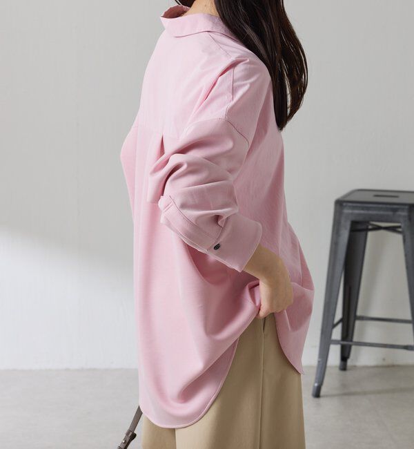  「【冬から着れる】ポンチドッキングシャツ」|シャツ・ブラウス|