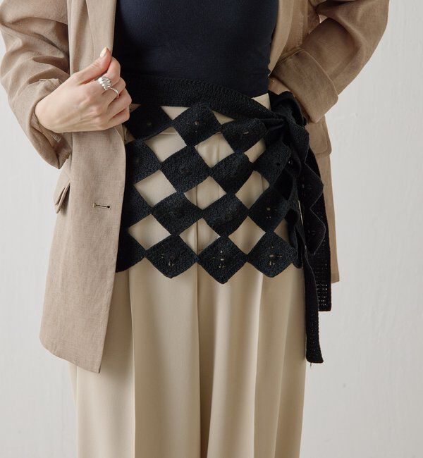  「【PAPILLONNER/パピヨネ】クロシェラップスカーフ」|その他|