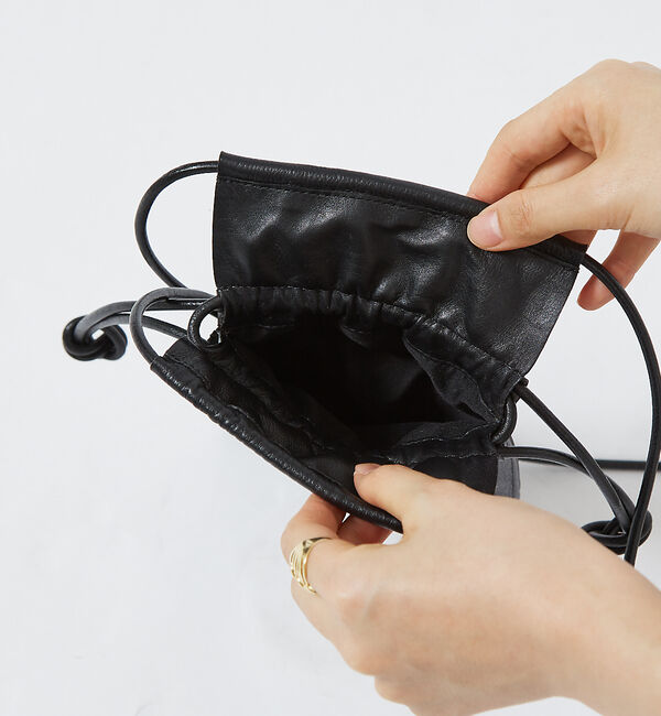ABAHOUSE「【YArKA/ヤーカ】real leather drawstring 2way」|ショルダー・メッセンジャー|