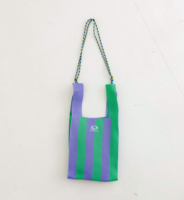 Rouge vif「【FRUIT OF THE LOOM】ストライプ ミニショルダーバッグ / ST」|ショルダー・メッセンジャー|グリーン