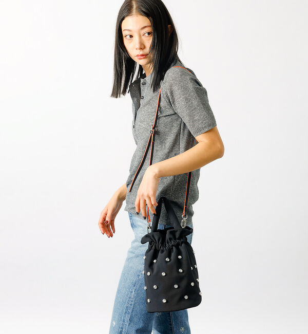 Rouge vif「【cheek/チーク】2WAY ミニショルダーバッグ / ラインストーン / キ」|ショルダー・メッセンジャー|