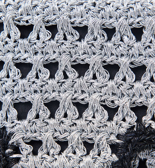 Rouge vif「【Swaraj/スワラージ】手編みのメタリックマクラメBAG / チェーンミニバ」|ショルダー・メッセンジャー|