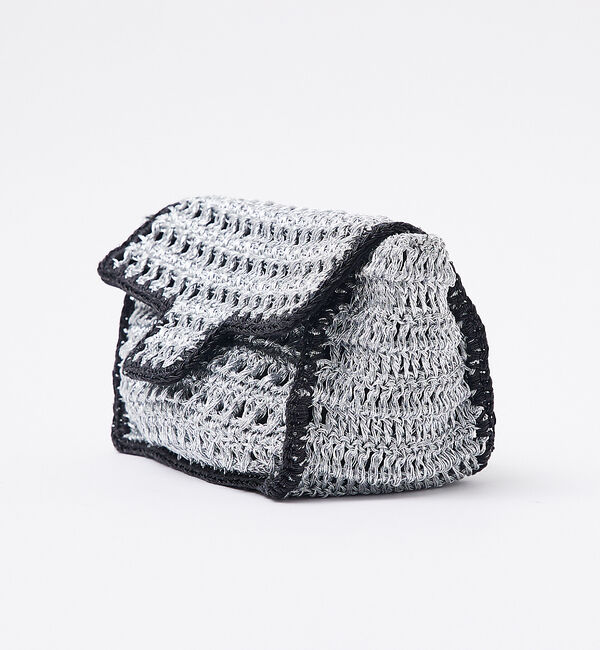 Rouge vif「【Swaraj/スワラージ】手編みのメタリックマクラメBAG / チェーンミニバ」|ショルダー・メッセンジャー|