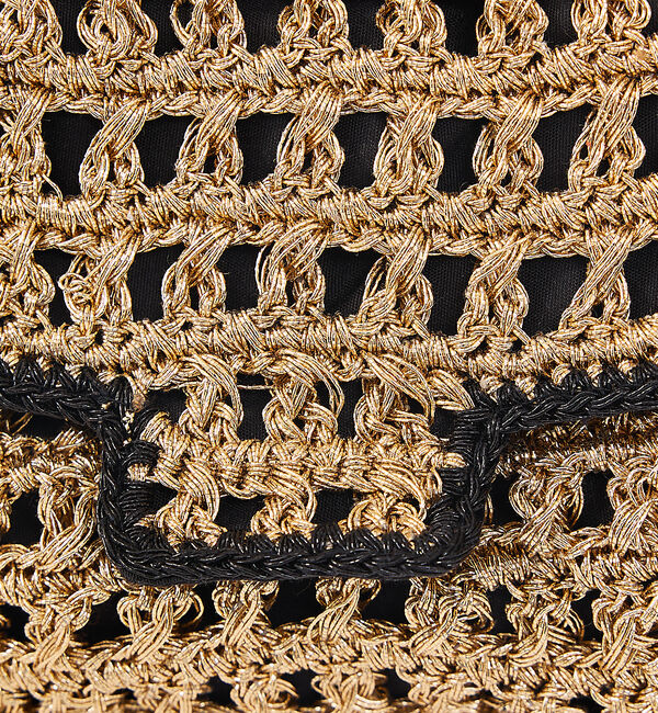 Rouge vif「【Swaraj/スワラージ】手編みのメタリックマクラメBAG / チェーンミニバ」|ショルダー・メッセンジャー|