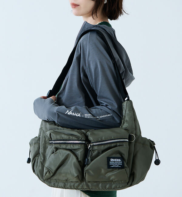 Rouge vif「【Dickies/ディッキーズ】PADDED MP SHOULDERBAG/ショ」|ショルダー・メッセンジャー|カーキ