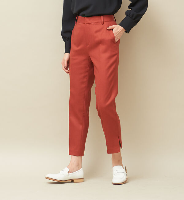 qualite「サキソニースリットパンツ」|その他|ダークオレンジ