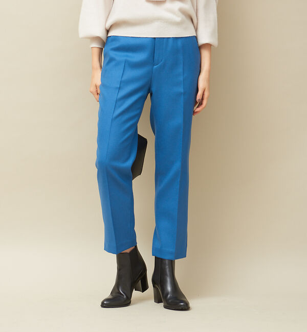 qualite「サキソニースリットパンツ」|その他|ブルー