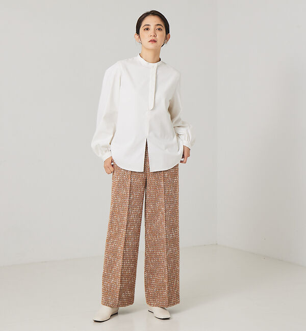 qualite「《セットアップ対応》ハイウエストツイードパンツ」|その他|