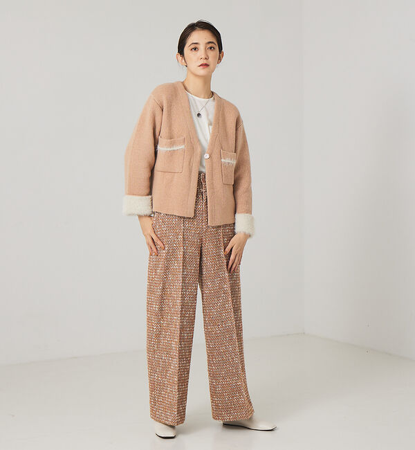 qualite「《セットアップ対応》ハイウエストツイードパンツ」|その他|