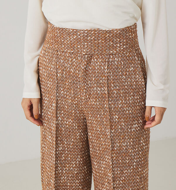 qualite「《セットアップ対応》ハイウエストツイードパンツ」|その他|