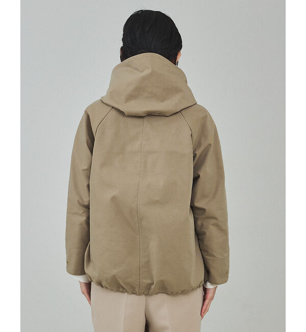 qualite「在庫あるのみ！【小顔効果抜群！大人のフードブルゾン】タスランストレッチフードブル」|ブルゾン・スタジャン|