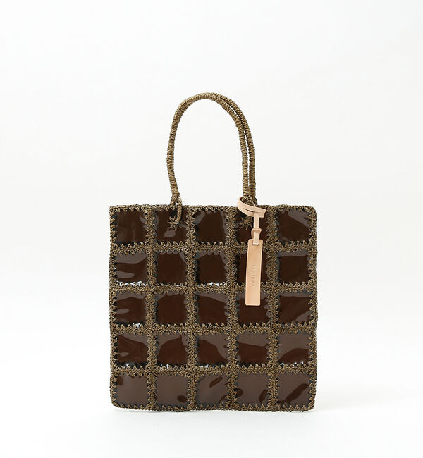 AU BANNISTER「●JAMIRAY コードパッチ クリアトートバッグ」|トートバッグ|ブラウン