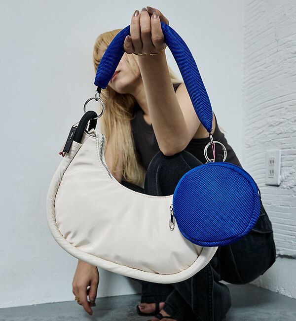 NOMINE「【cheek】round 2WAY shoulder 2WAY ハーフムーン型」|ショルダー・メッセンジャー|ホワイト