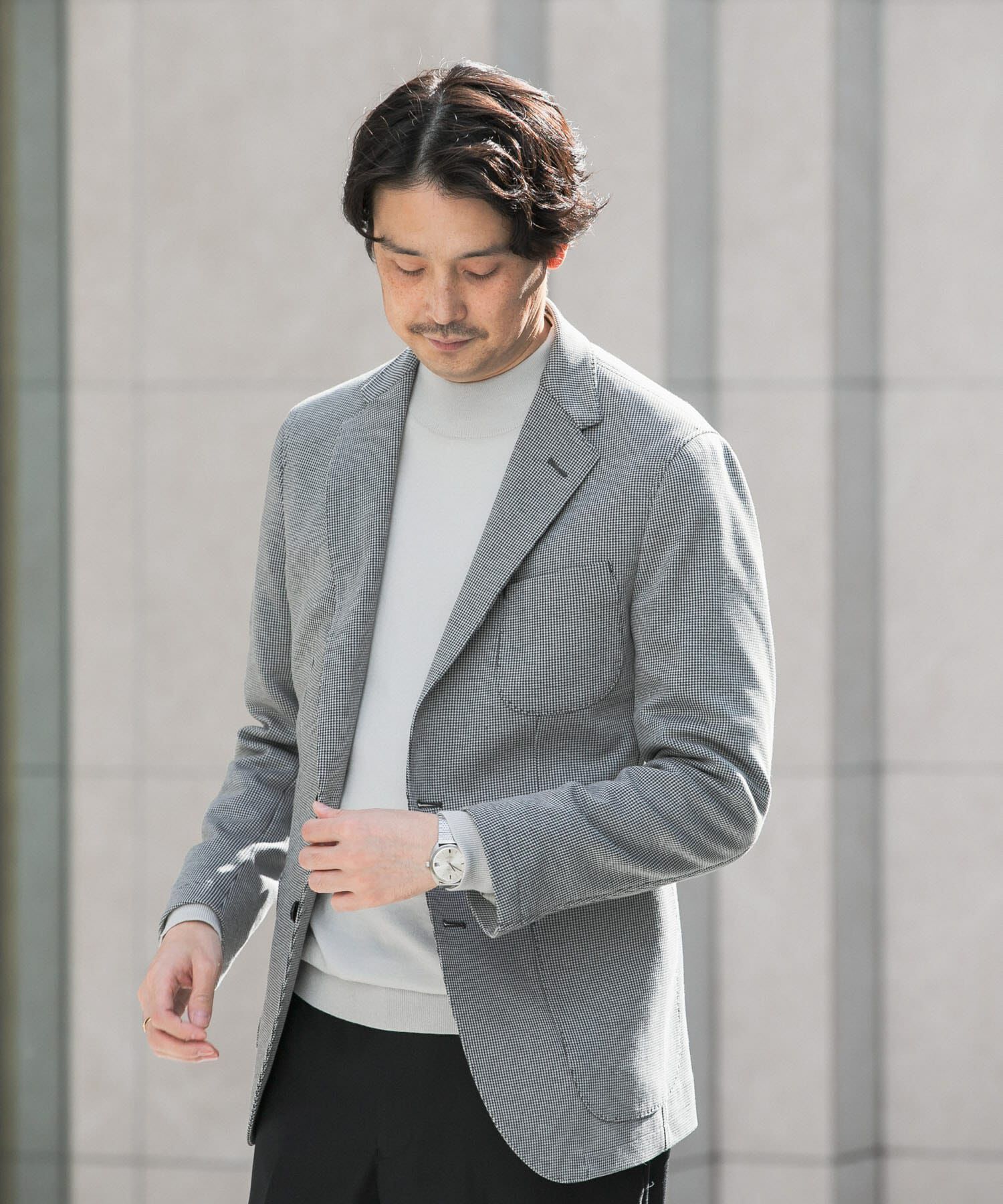 URBAN RESEARCH DOORS「LIFE STYLE TAILOR　ニットジャージジャケット」|その他|ブラック系その他