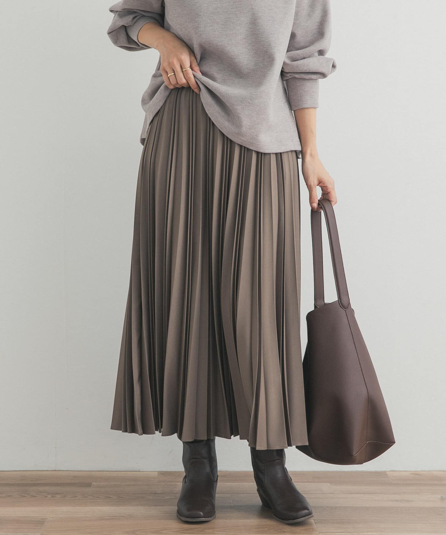 URBAN RESEARCH DOORS「ツイルプリーツスカート」|スカート|