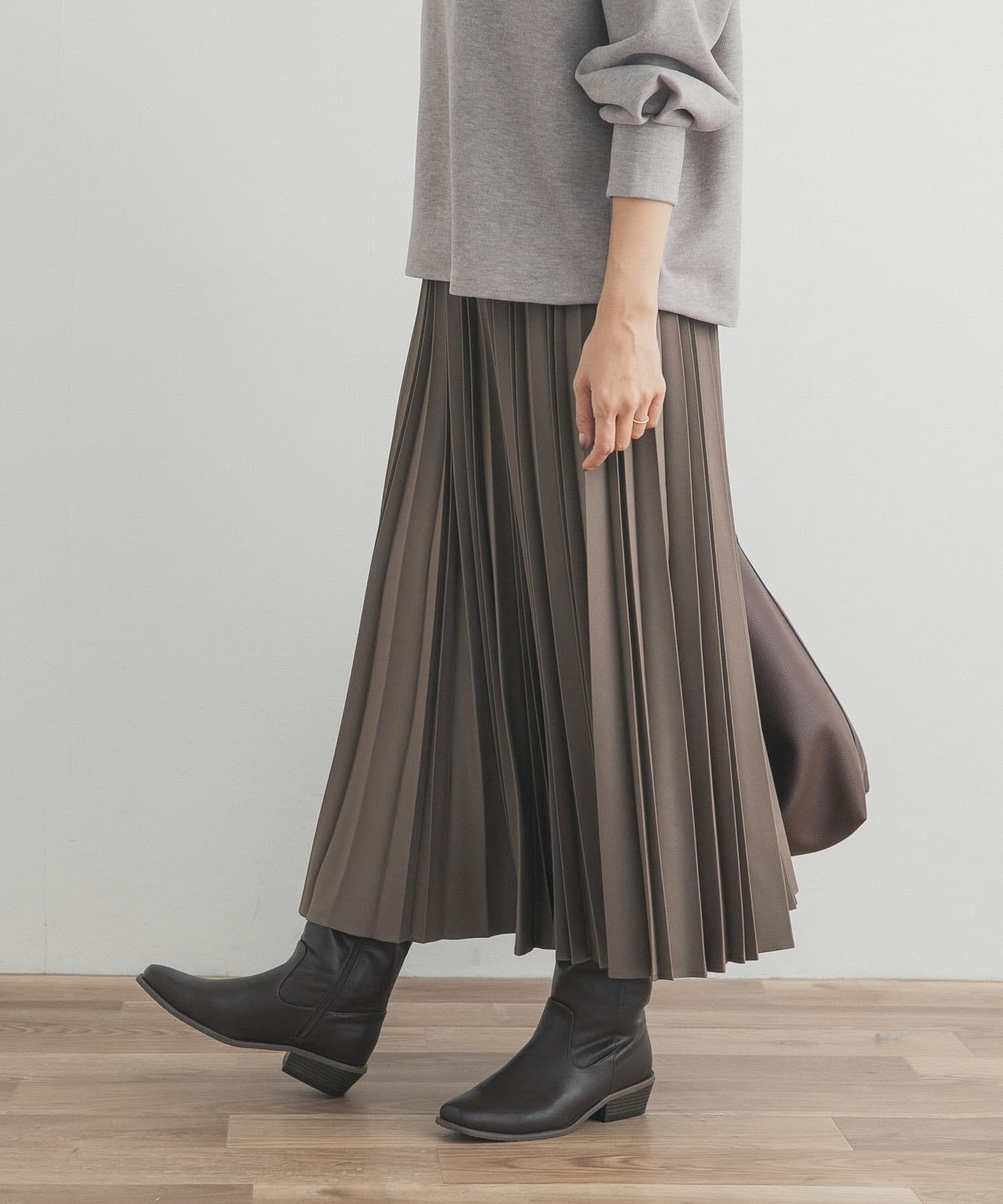 URBAN RESEARCH DOORS「ツイルプリーツスカート」|スカート|