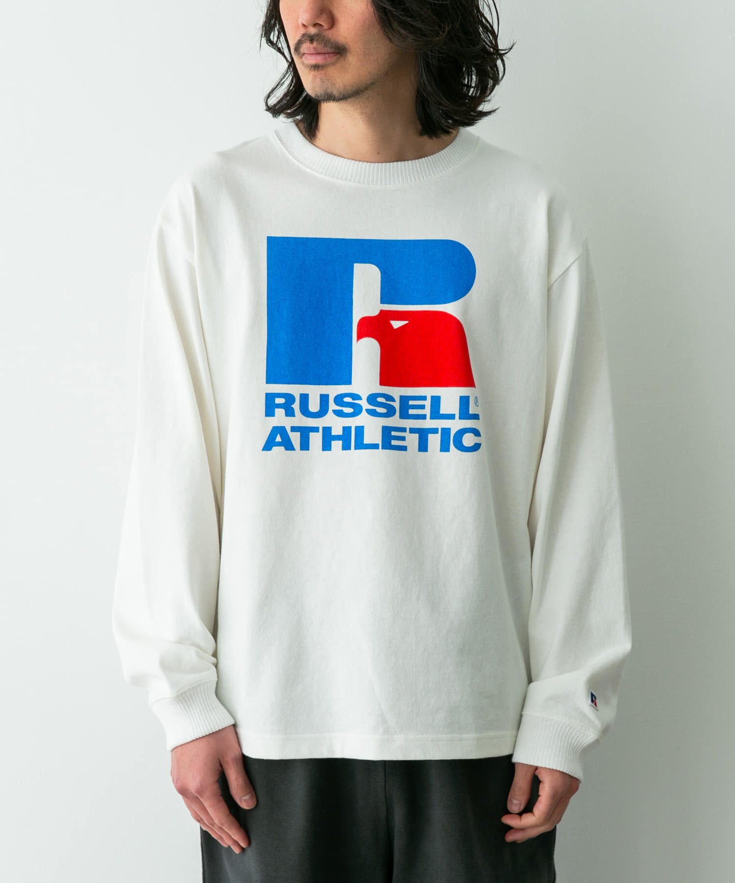 Sonny Label 「『別注』RUSSELL ATHLETIC&times;SonnyLabel　プリントヘビージャージーロングTシャツ」|Tシャツ・カットソー|