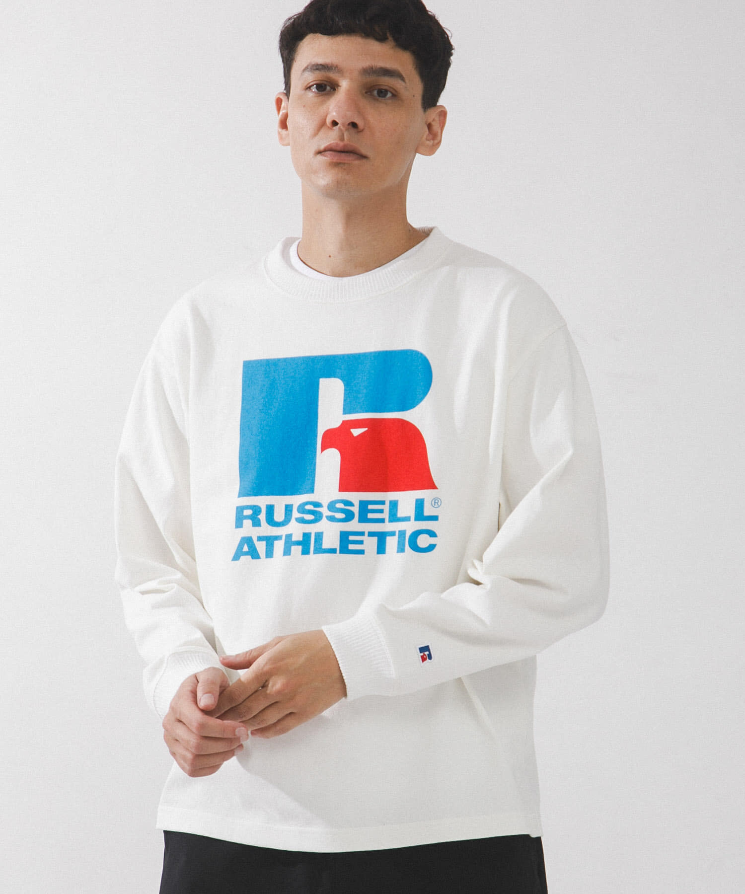 Sonny Label 「『別注』RUSSELL ATHLETIC&times;SonnyLabel　プリントヘビージャージーロングTシャツ」|Tシャツ・カットソー|