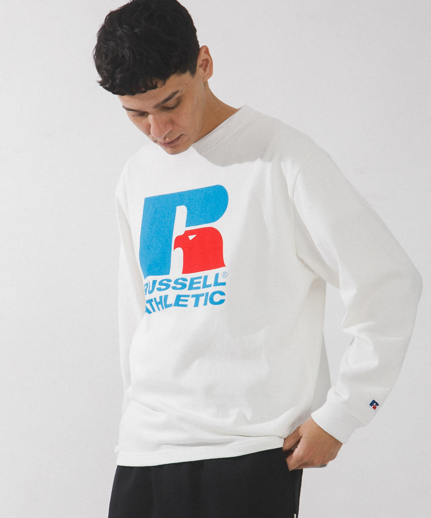 Sonny Label 「『別注』RUSSELL ATHLETIC&times;SonnyLabel　プリントヘビージャージーロングTシャツ」|Tシャツ・カットソー|